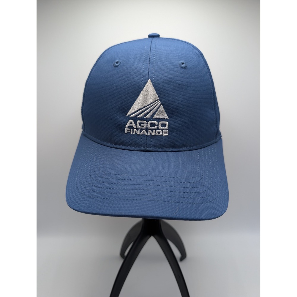Richardson 125 AGCO Finance Performance Hat Blue Adjustable Hook Loop Mens Cap
